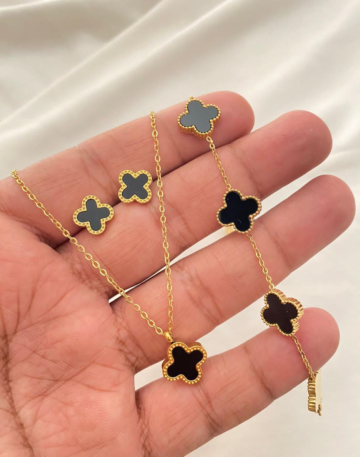 Four Leaf Clover Jewellery Set