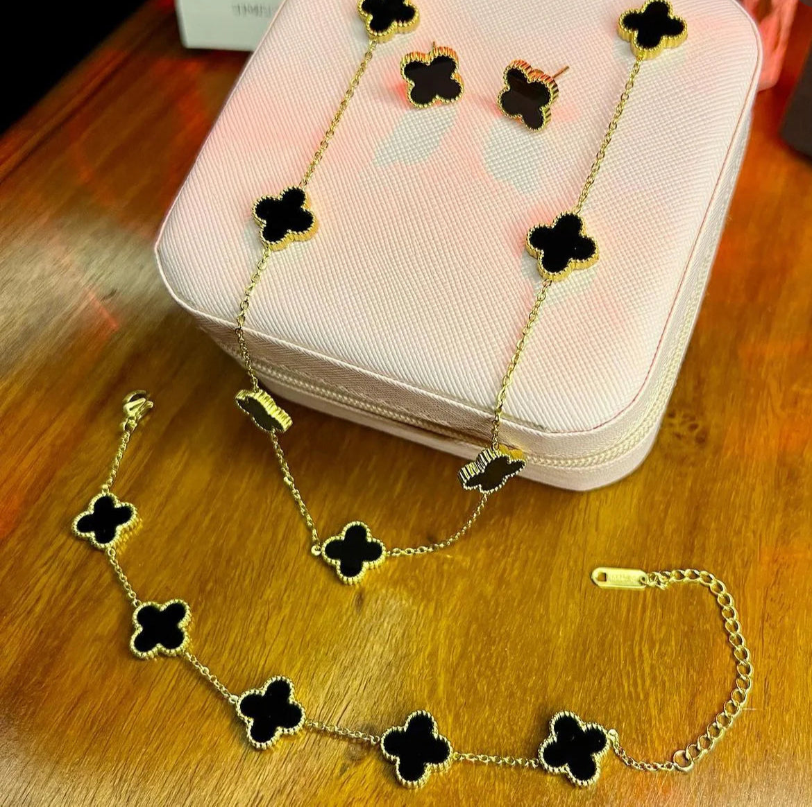 7 Leaf Clover Jewellery Set