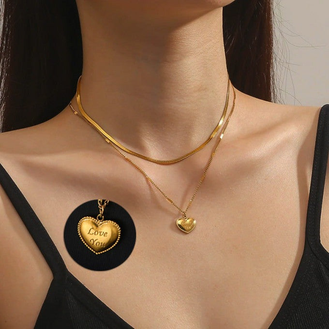 Double layer"I Love You" Necklace