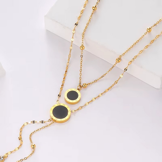 Stainless Steel Roman Numerals Necklace