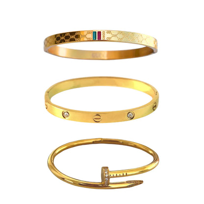 Cartier Nail And Love Bangle With Charm Bangle