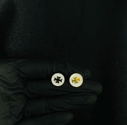 White Surface Earrings