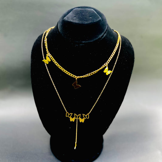 Clover Twin Chain Necklace