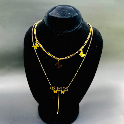 Clover Twin Chain Necklace