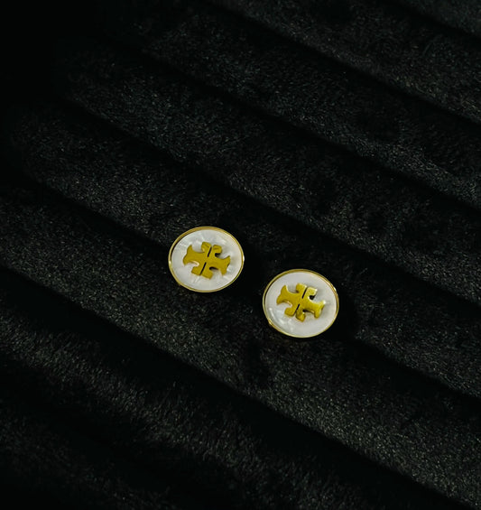 White Surface Earrings