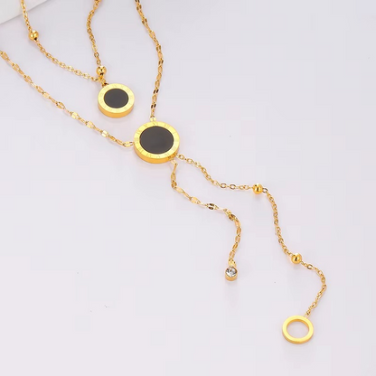 Stainless Steel Roman Numerals Necklace